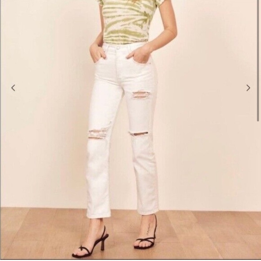 Reformation Cynthia High Relaxed Jean (White) size 27